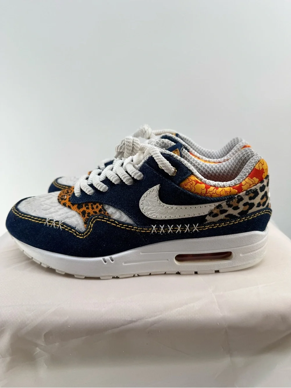 Air Max 1 Premium Denim Leopard Size 9M